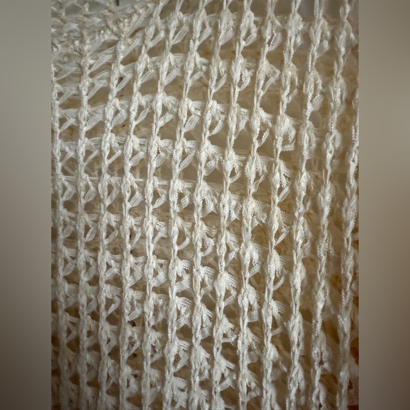 Miracle Cream Open-Knit Women's Sweater - Picture 3 of 4